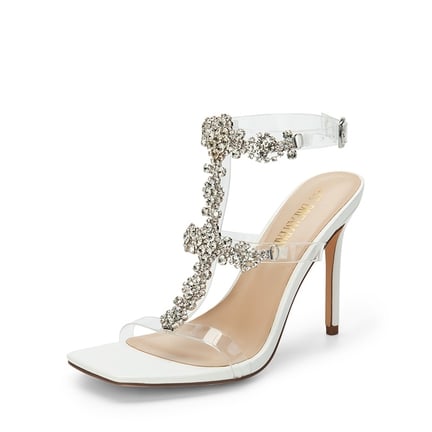 Heels with clear heel top